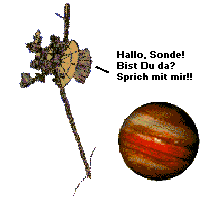 Galileo 
hofft, daß es die Sonde durch die Wolken schafft