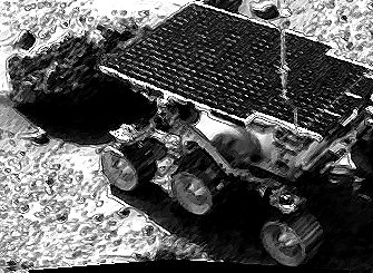 Der kleine Stein und der kleine Rover treffen sich